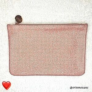 Free with $15 Purchase Ipsy Cosmetic Bag Time To Shine December 2021 Pink Gold